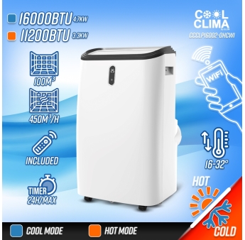 CLIMATISEUR MOBILE REVERSIBLE 16000BTU AVEC WIFI