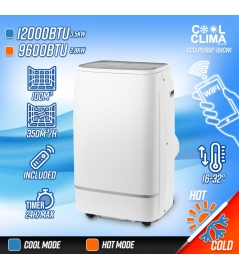 12000BTU - 3,5KW omkeerbare mobiele airconditioner met afstandsbediening en Wi-Fi-functie 
