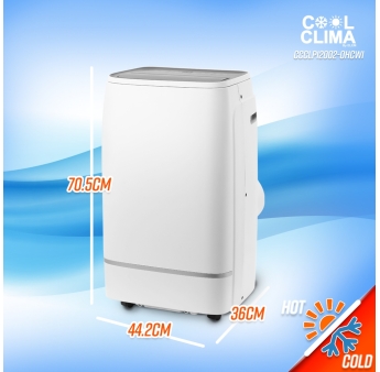 Climatiseur mobile réversible chaud/froid 12000BTU - 3.5KW avec télécommande et fonction Wifi 