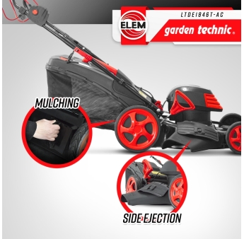 Tondeuse à gazon électrique tractée 1800W - 46CM avec carter en acier