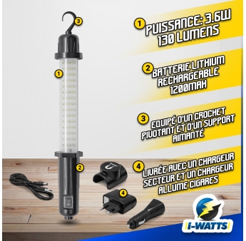 BALADEUSE RECHARGEABLE 60 LED