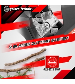 Broyeur de végétaux électrique 2600W avec sac récupérateur de 45L