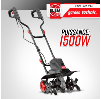 Elektrische rotovator 1500W - 6 messen - 45cm