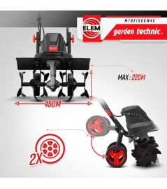 Motobineuse électrique 1500W - 6 fraises - 45cm