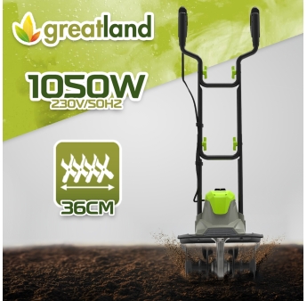 Motobineuse électrique 1050W 36cm - 4 Fraises