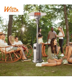 Chauffage de terrasse au gaz 13Kw en inox avec roues