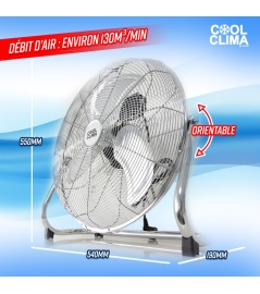 Ventilateur métallique 90W - 45CM