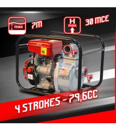 4-takt 79.6cc 7000l/h thermische waterpomp 