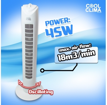 VENTILATEUR COLONNE 45W AVEC TIMER