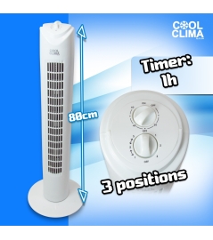 VENTILATEUR COLONNE 45W AVEC TIMER