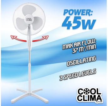 Ventilateur sur pied 45W - 40cm