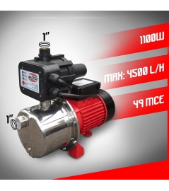 Groupe hydrophore auto amorçant 1100W avec système électronique