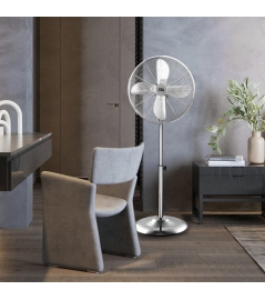 Ventilateur métallique sur pied 50W diamètre 40CM.