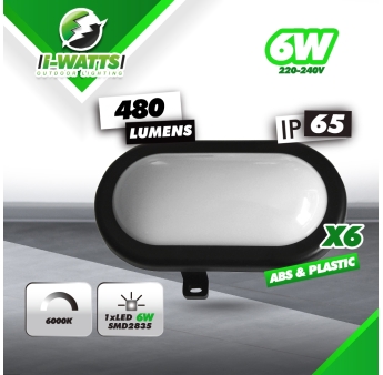 Lot de 6 hublots led 6W – 480 lumens – IP65