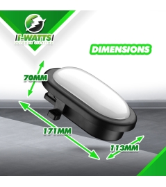 Lot de 6 hublots led 6W – 480 lumens – IP65