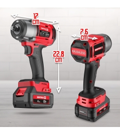 Boulonneuse à chocs brushless sur batterie 20V – 1180Nm – 2 batteries 4Ah + chargeur rapide 