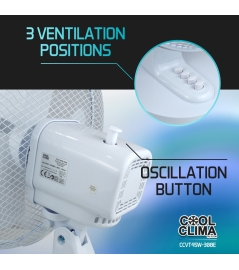 Tafelventilator 40W - 30cm - 3 snelheden