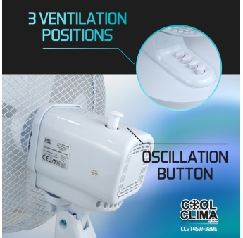 Tafelventilator 40W - 30cm - 3 snelheden