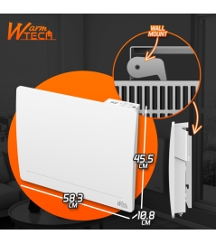 Gietijzeren radiator met inertie 1000 W - IP24 - NF - 6-standen pilootdraad.