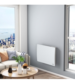 Gietijzeren radiator met inertie 1000 W - IP24 - NF - 6-standen pilootdraad.