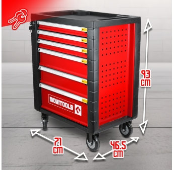 Werkplaatswagen met 6 laden + 54 accessoires